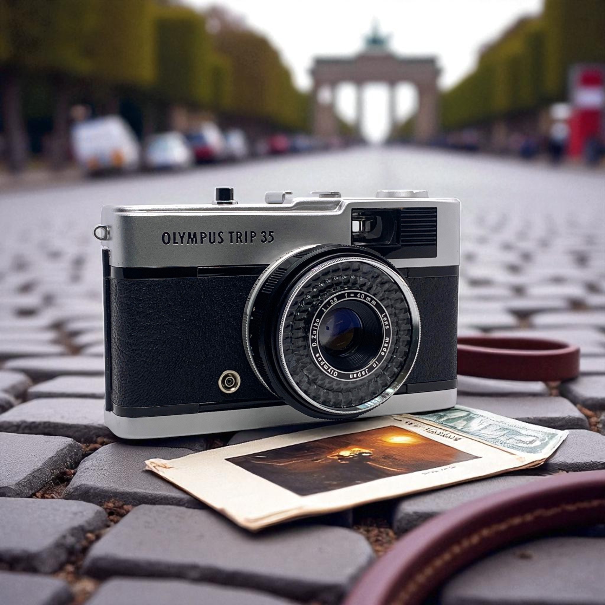 Vintage Olympus Trip 35 Film Camera in Leica Black Leather